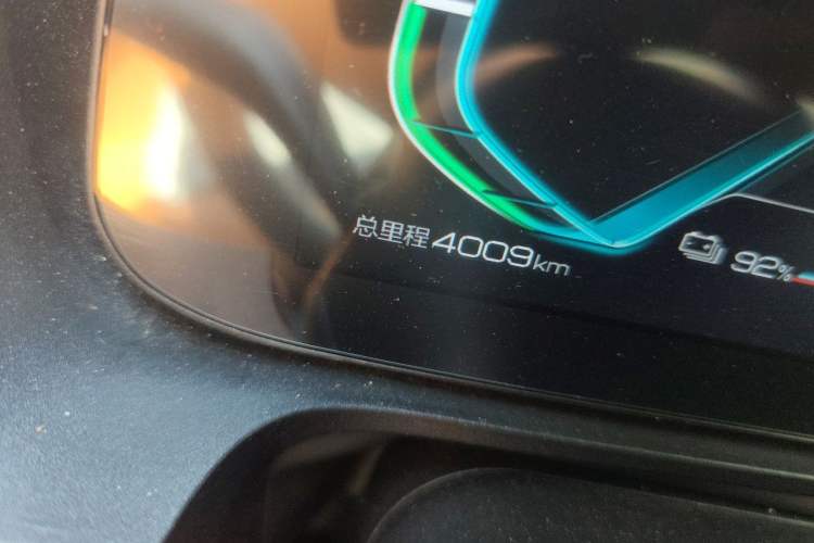 Used BYD e2 2021 Luxury Model Odometer Close Up