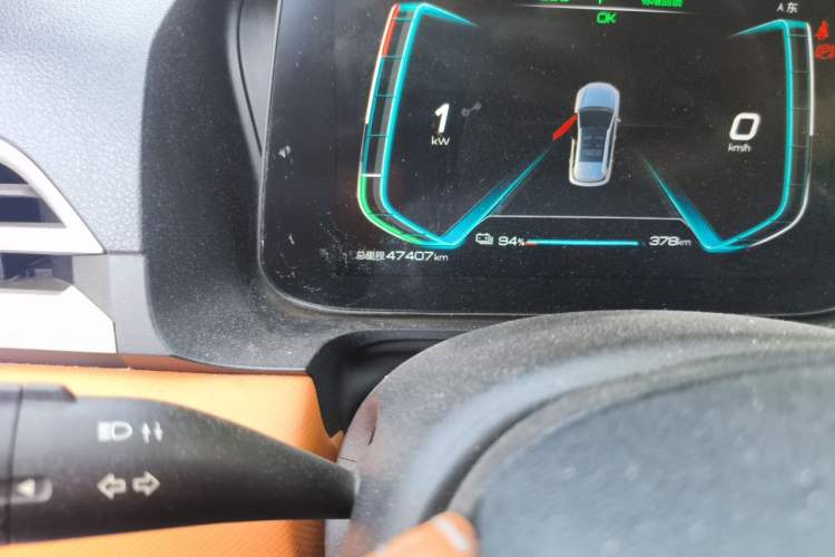 Used BYD e2 2021 Luxury Model Odometer Close Up
