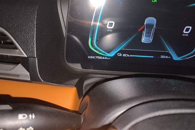 Used BYD e2 2021 Luxury Model Odometer Close Up