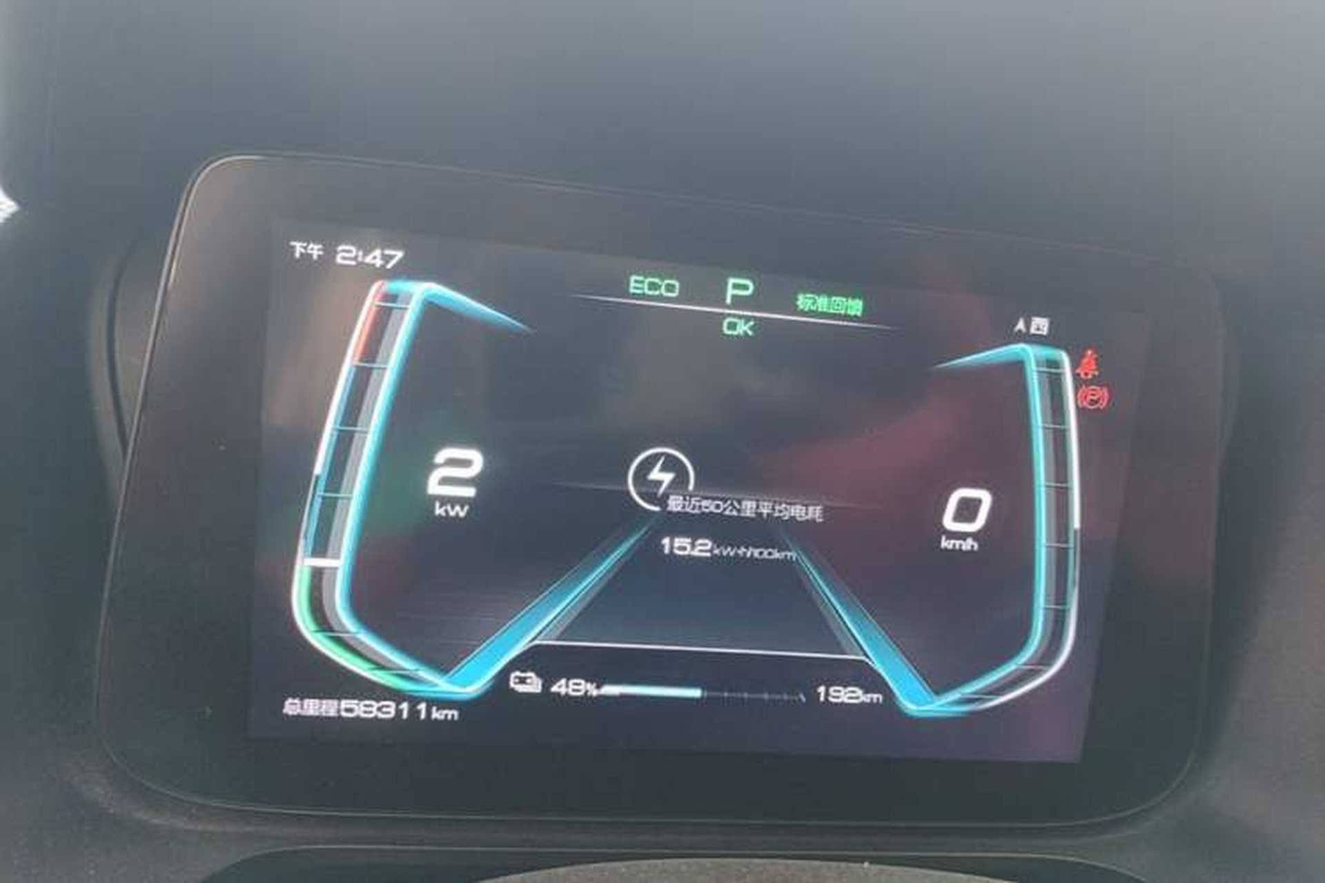 Used BYD e2 2021 Deluxe Model Instrument Cluster