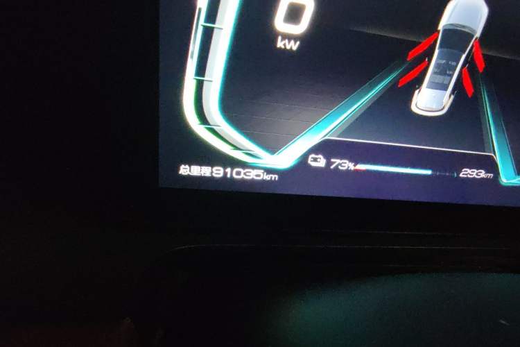 Used BYD e2 2021 Luxury Model Odometer Close Up