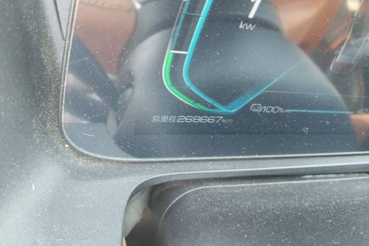 Used BYD e2 2021 Luxury Model Odometer Close Up
