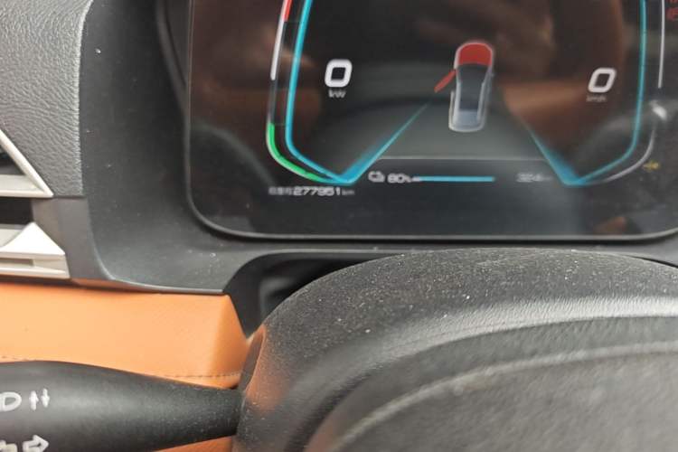 Used BYD e2 2021 Luxury Model Odometer Close Up