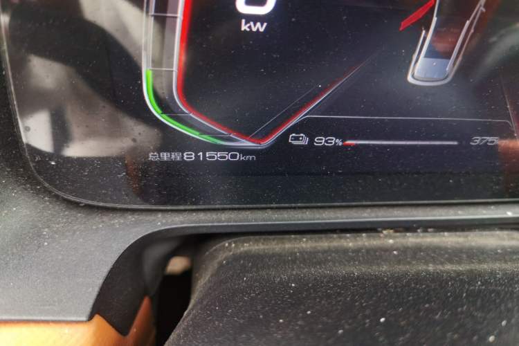 Used BYD e2 2021 Luxury Model Odometer Close Up