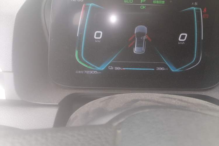 Used BYD e2 2021 Comfort Model Odometer Close Up