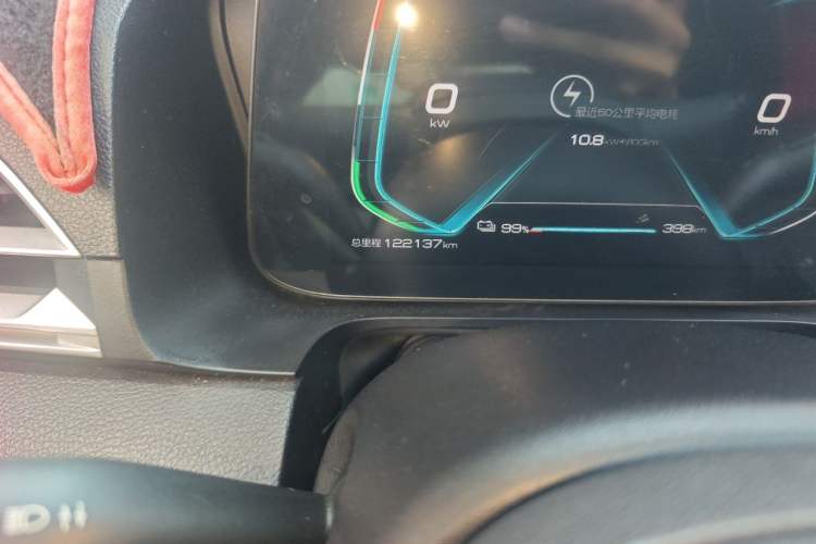 Used BYD e2 2021 Comfort Model Odometer Close Up