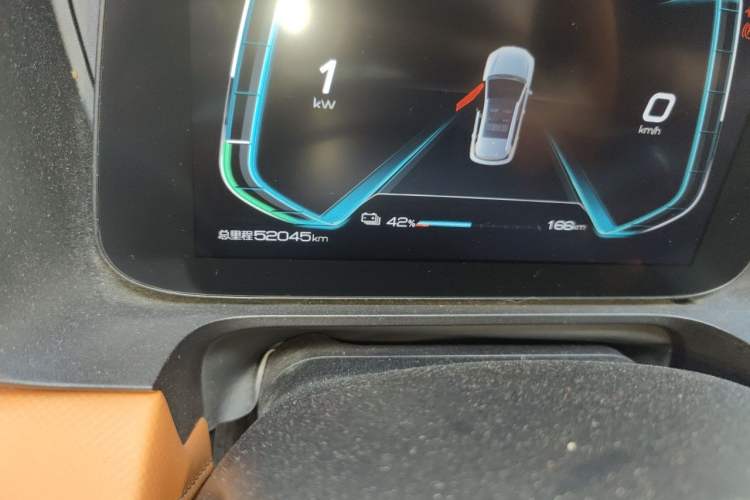 Used BYD e2 2021 Luxury Model Odometer Close Up