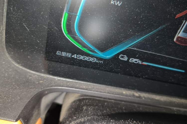 Used BYD e2 2021 Luxury Model Odometer Close Up