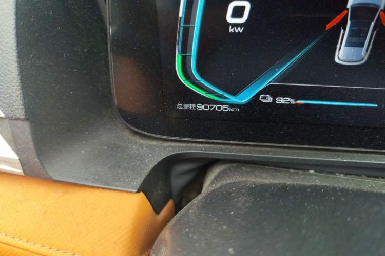 Used BYD e2 2021 Luxury Model Odometer Close Up