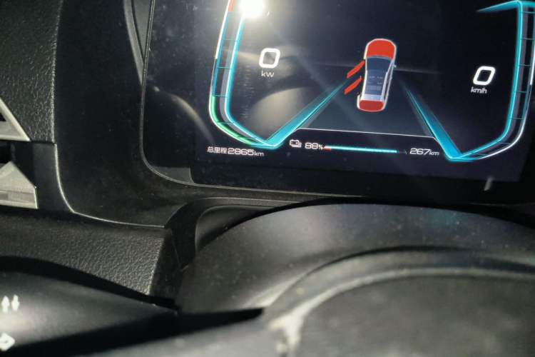 Used BYD e2 2021 Standard Model Odometer Close Up