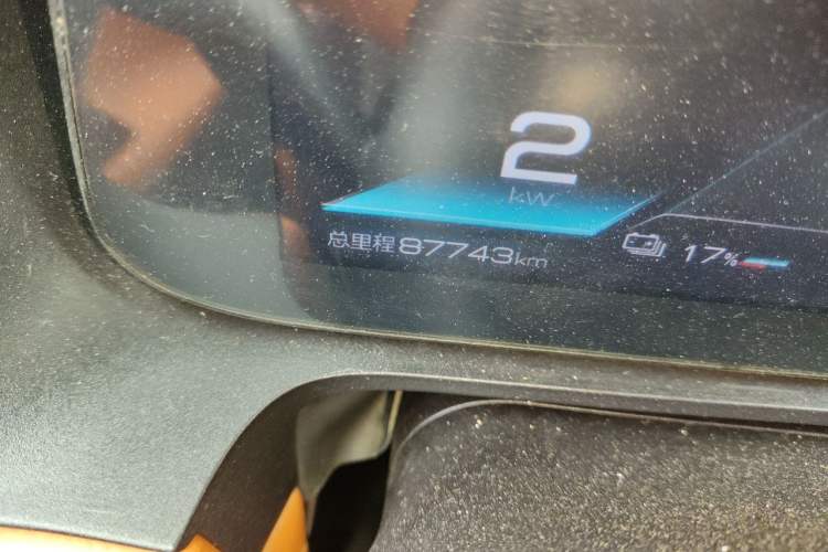 Used BYD e2 2021 Luxury Model Odometer Close Up