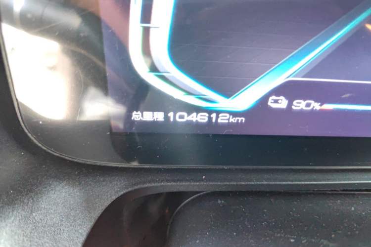 Used BYD e2 2021 Luxury Model Odometer Close Up