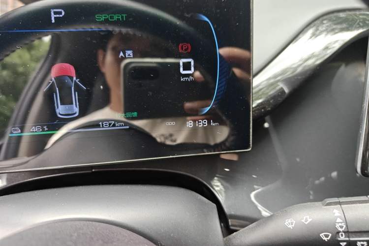 Used BYD e2 2023 Luxury Model Odometer Close Up