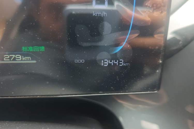 Used BYD e2 2023 Luxury Model Odometer Close Up
