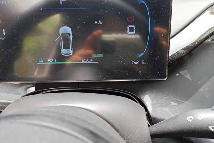 Used BYD e2 2023 Comfort Model Odometer Close Up