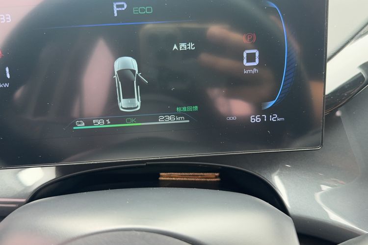Used BYD e2 2023 Luxury Model Odometer Close Up