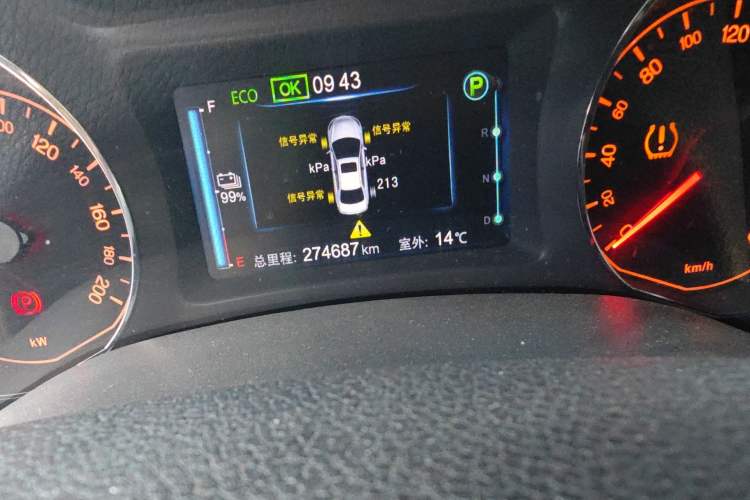 Used BYD e5 2018 450 Smart Connect Enjoyment Version Odometer Close Up