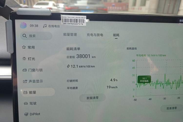 Used BYD e7 2025 Model 520 Smart Travel Edition Odometer Close Up
