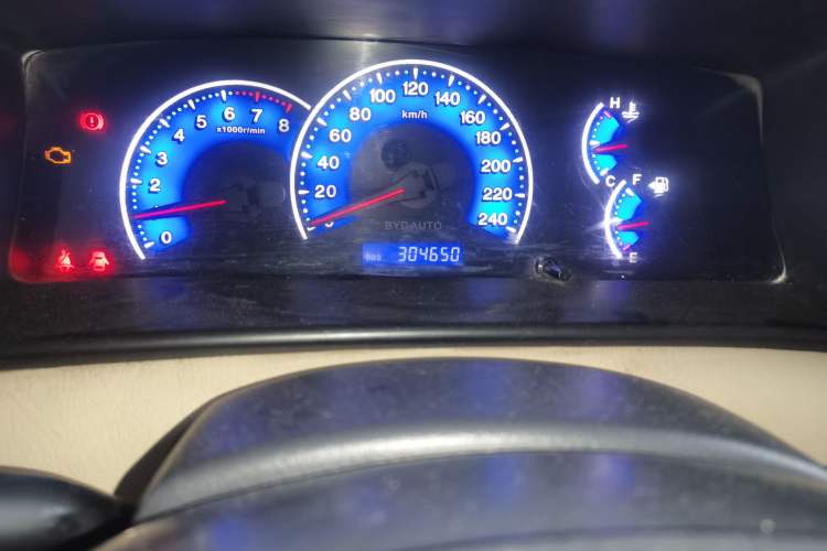 Used BYD F3  Odometer Close Up