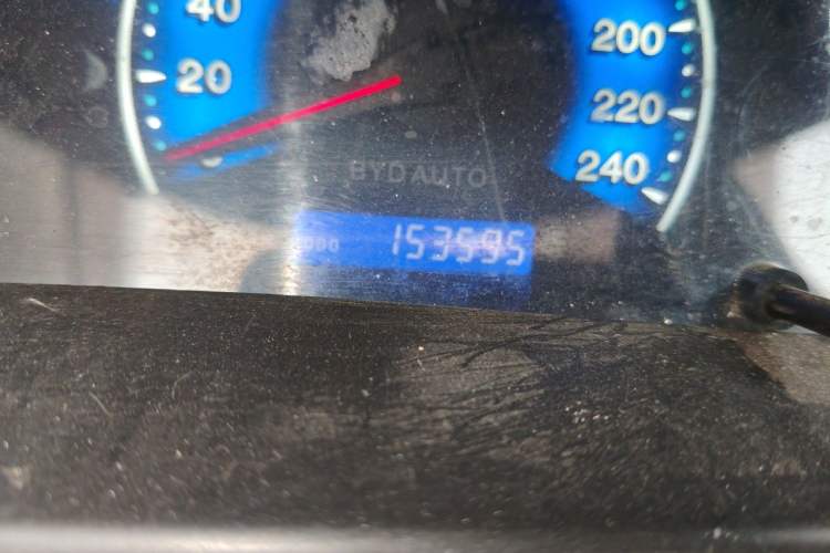 Used BYD F3 2012 Energy-Saving Edition 1.5L Manual Standard Model Odometer Close Up