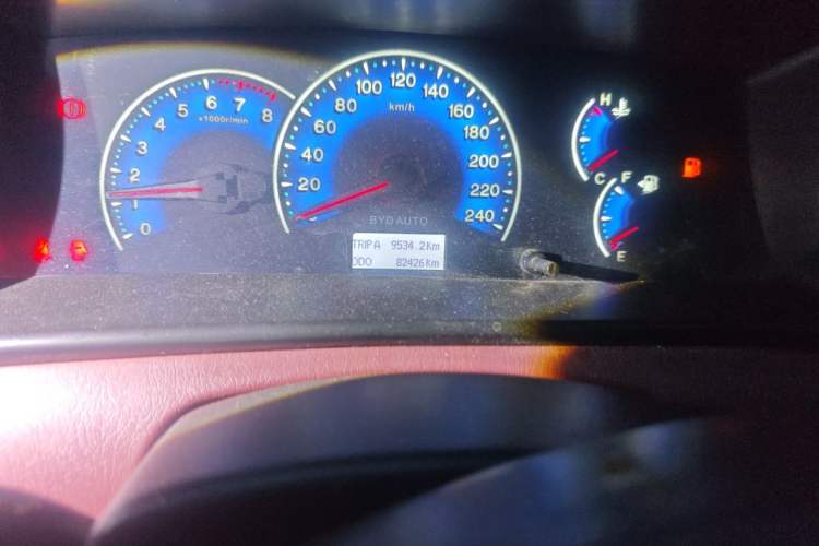 Used BYD F3 2012 Energy-Saving Model 1.5L Manual Comfort Version Odometer Close Up