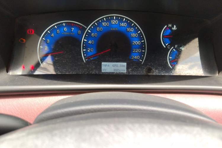 Used BYD F3 2012 Energy-Saving Model 1.5L Manual Comfort Version Odometer Close Up