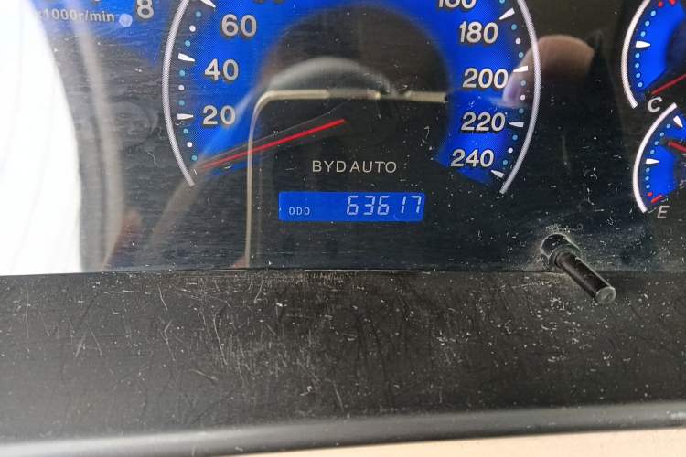 Used BYD F3 2012 Energy-Saving Edition 1.5L Manual Standard Model Odometer Close Up