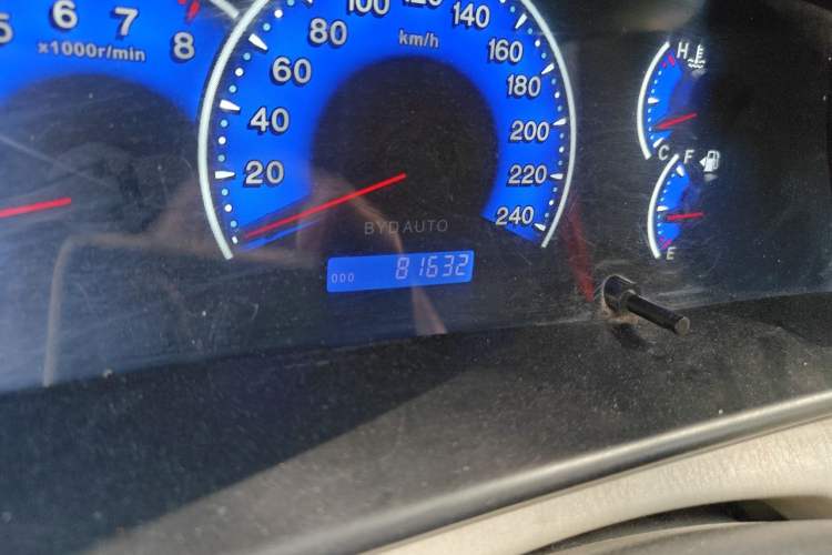 Used BYD F3 2012 Energy-Saving Edition 1.5L Manual Standard Model Odometer Close Up