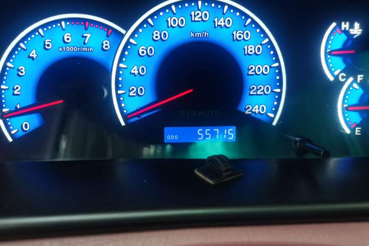 Used BYD F3 2012 Energy-Saving Model 1.5L Manual Comfort Version Odometer Close Up
