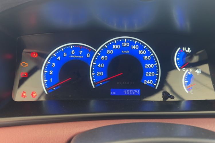 Used BYD F3 2012 Energy-Saving Edition 1.5L Manual Standard Model Odometer Close Up