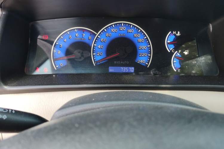 Used BYD F3 2013 Energy-Saving Edition 1.5L Manual Standard Model Odometer Close Up