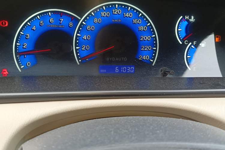 Used BYD F3 2013 Energy-Efficient Model 1.5L Manual Comfort Version Odometer Close Up