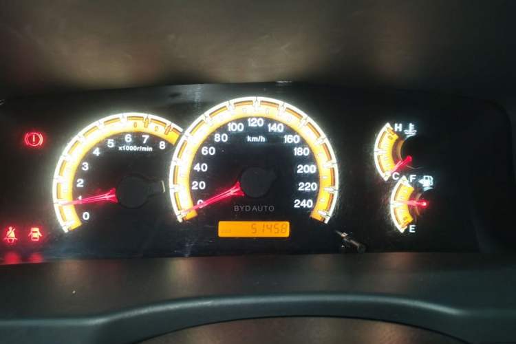 Used BYD F3 2014 1.5L Manual Luxury Model Odometer Close Up