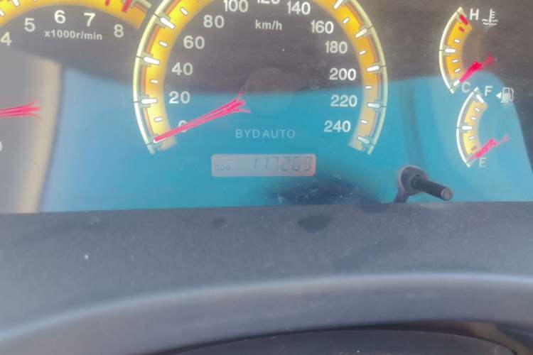 Used BYD F3 2014 1.5L Manual Luxury Model Odometer Close Up