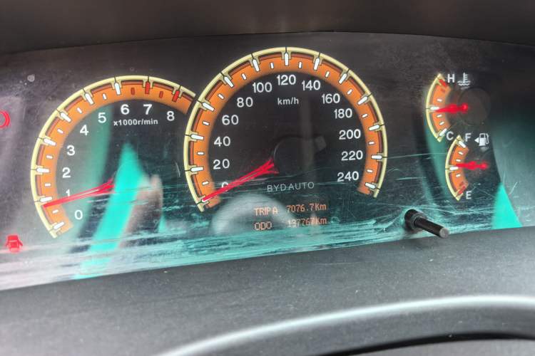 Used BYD F3 2014 1.5L Manual Luxury Model Odometer Close Up