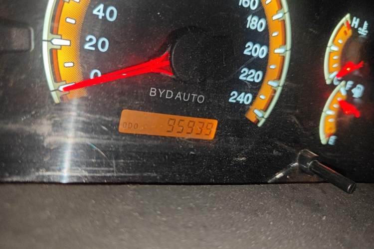 Used BYD F3 2014 1.5L Manual Luxury Model Odometer Close Up