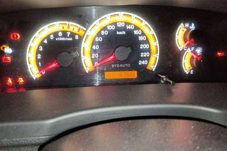 Used BYD F3 2014 1.5L Manual Luxury Model Odometer Close Up