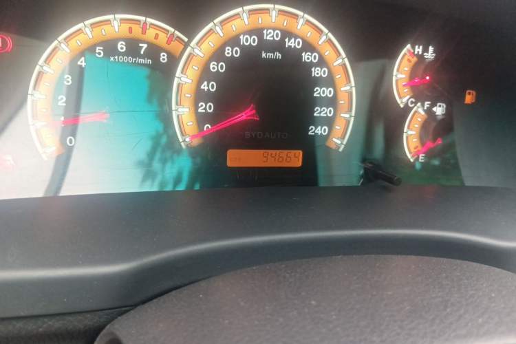 Used BYD F3 2014 1.5L Manual Luxury Model Odometer Close Up