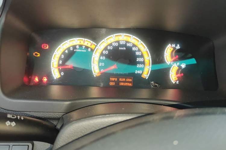 Used BYD F3 2014 1.5L Manual Comfort Model Odometer Close Up