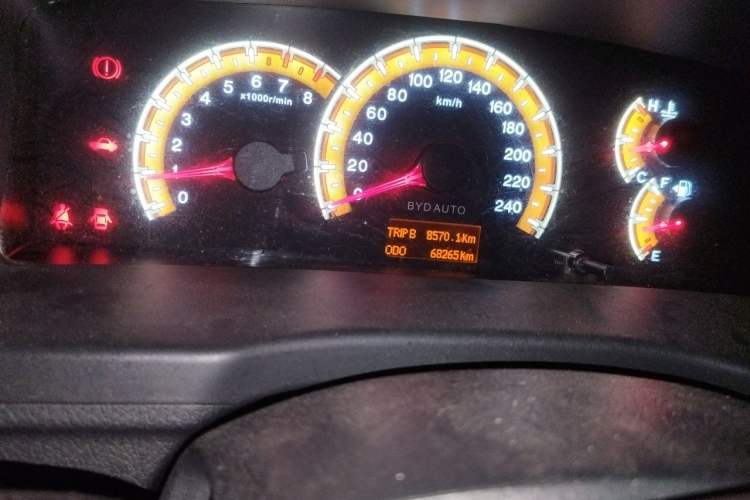 Used BYD F3 2014 1.5L Manual Comfort Model Odometer Close Up