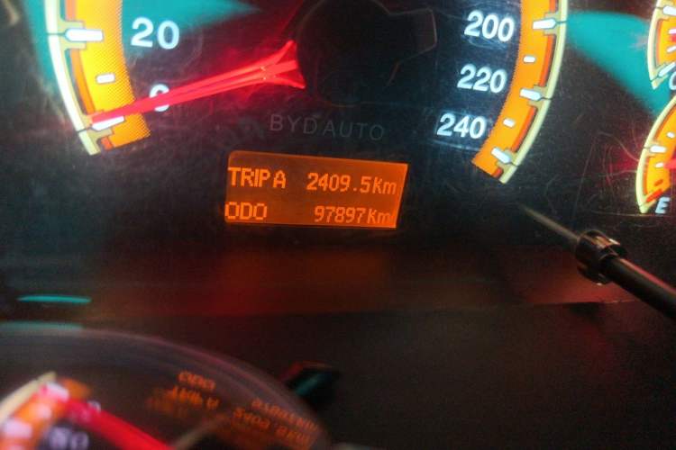 Used BYD F3 2015 Energy-Saving Edition 1.5L Manual Luxury Model Odometer Close Up