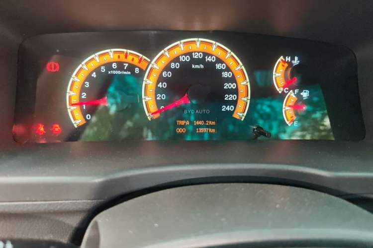 Used BYD F3 2015 Energy-Saving Edition 1.5L Manual Luxury Model Odometer Close Up