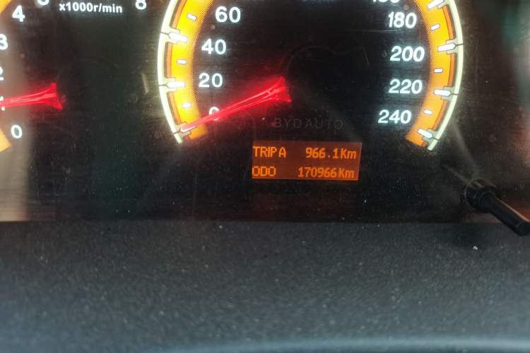 Used BYD F3 2015 Energy-Saving Edition 1.5L Manual Luxury Model Odometer Close Up