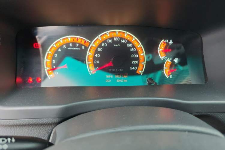 Used BYD F3 2015 Energy-Saving Edition 1.5L Manual Luxury Model Odometer Close Up