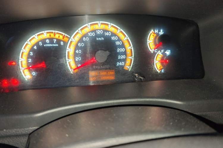 Used BYD F3 2015 Energy-Saving Edition 1.5L Manual Luxury Model Odometer Close Up