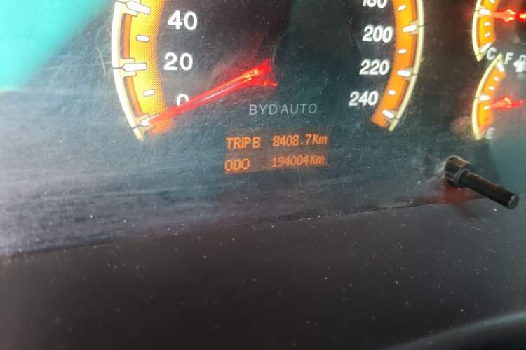 Used BYD F3 2015 Energy-Saving Edition 1.5L Manual Luxury Model Odometer Close Up