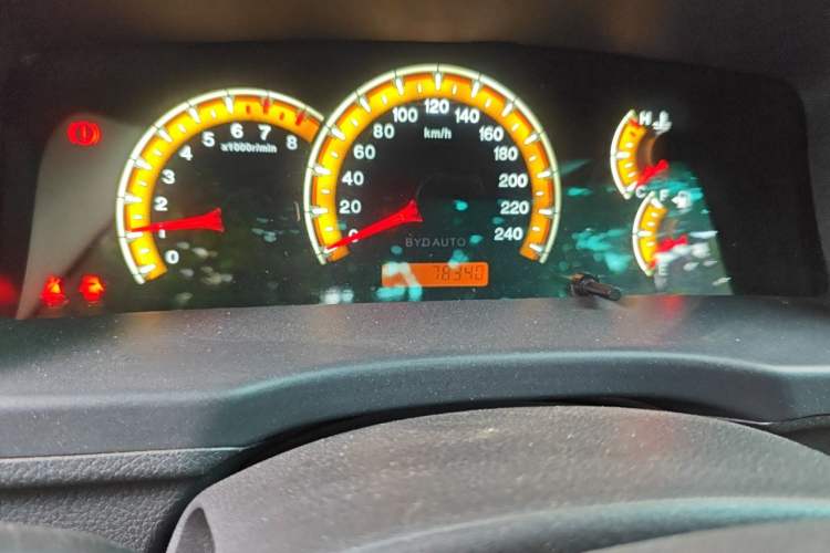 Used BYD F3 2015 Energy-Saving Edition 1.5L Manual Luxury Model Odometer Close Up