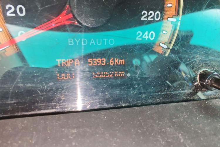 Used BYD F3 2015 Energy-Saving Edition 1.5L Manual Luxury Model Odometer Close Up