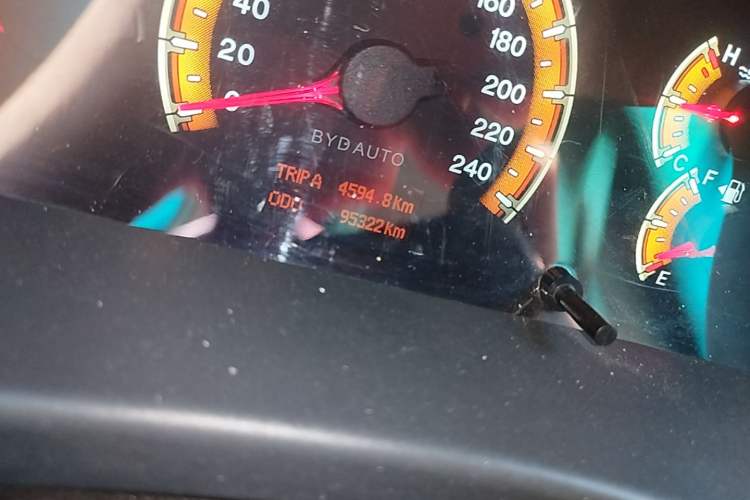 Used BYD F3 2015 Energy-Saving Edition 1.5L Manual Luxury Model Odometer Close Up