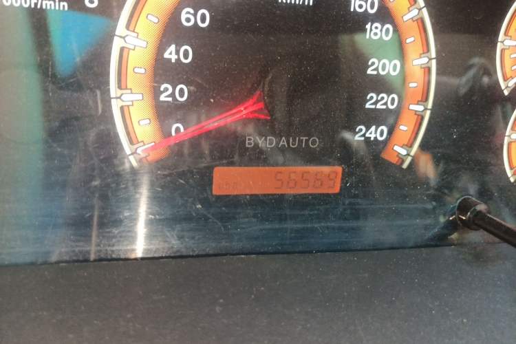 Used BYD F3 2015 Energy-Saving Edition 1.5L Manual Luxury Model Odometer Close Up